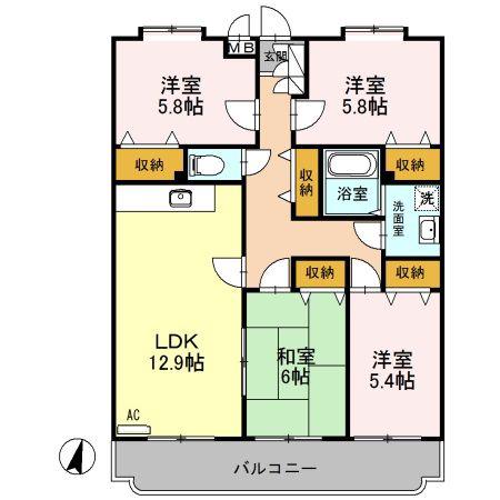 パストラルピア(4LDK/2階)の間取り写真