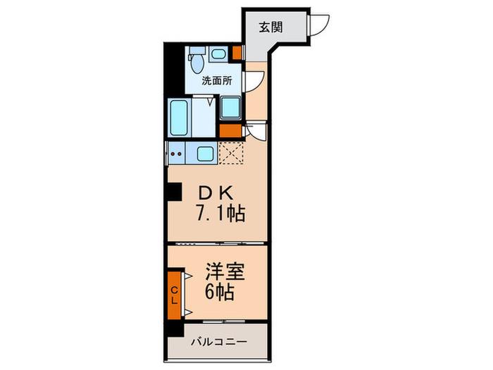 ニューハイツ高田馬場(1DK/8階)の間取り写真