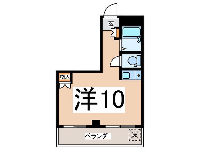 アバンドーネ石切(ワンルーム/2階)の間取り写真