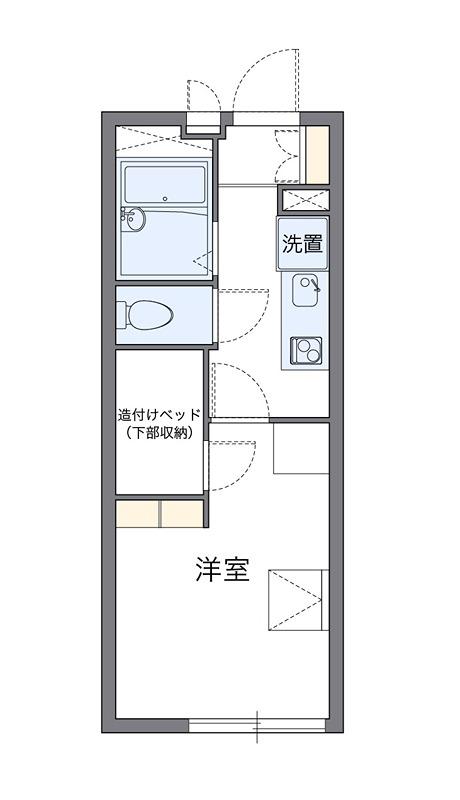 プリマベーラ(1K/2階)の間取り写真