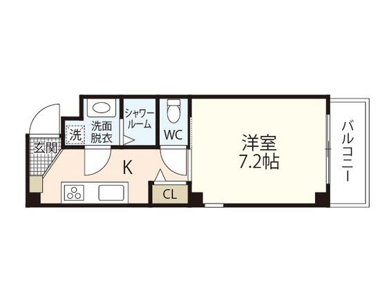 LE DOME白島中町(1K/5階)の間取り写真
