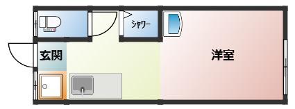 旭光荘(ワンルーム/3階)の間取り写真