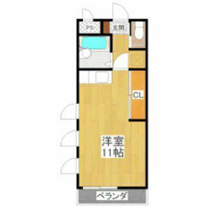 クレストステージ(ワンルーム/5階)の間取り写真