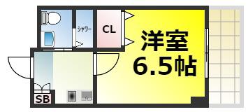 フィエンテ泉尾(1K/7階)の間取り写真
