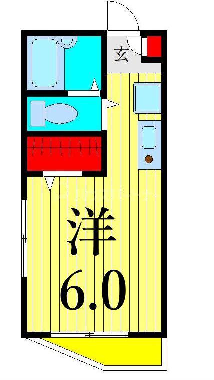 フレンドリッチハウス町屋(ワンルーム/2階)の間取り写真