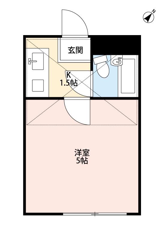 プラザドゥサビーネA(1K/1階)の間取り写真