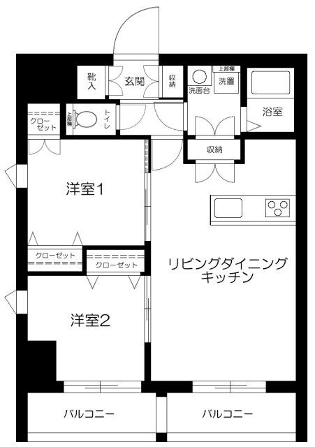 ROXIS日暮里(2LDK/7階)の間取り写真