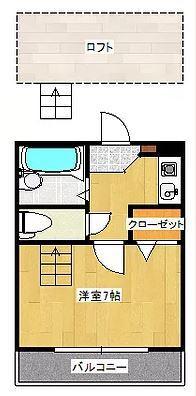 ラポール太田下町(1K/1階)の間取り写真