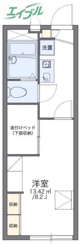 レオパレスアテンザ(1K/2階)の間取り写真