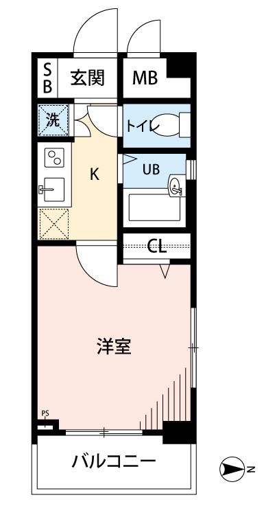 サンテミリオン目白台(1K/4階)の間取り写真