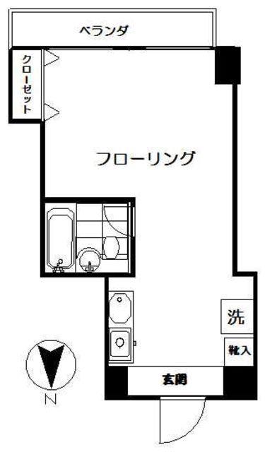 グルージャ加藤(1K/1階)の間取り写真