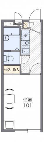 レオパレスルミエール(1K/1階)の間取り写真
