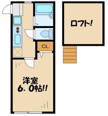 グラン・エッグス(1K/2階)の間取り写真