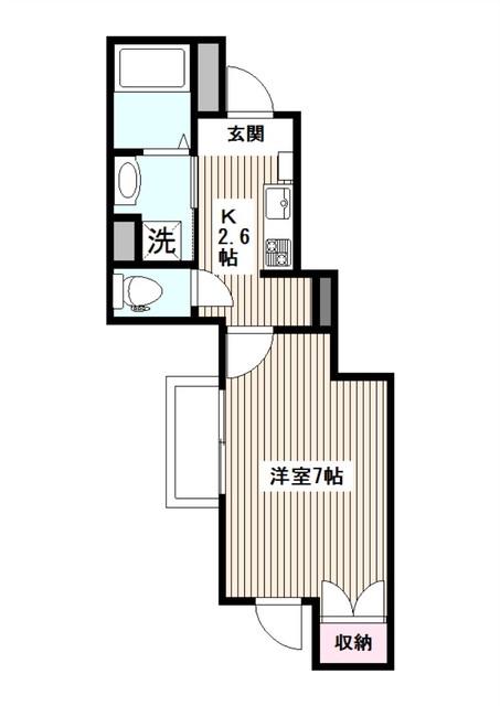 メゾンブランシェ(1K/1階)の間取り写真