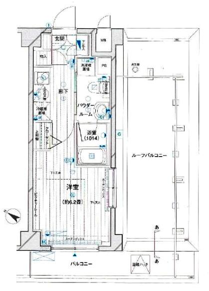 メインステージ川崎III(1K/6階)の間取り写真
