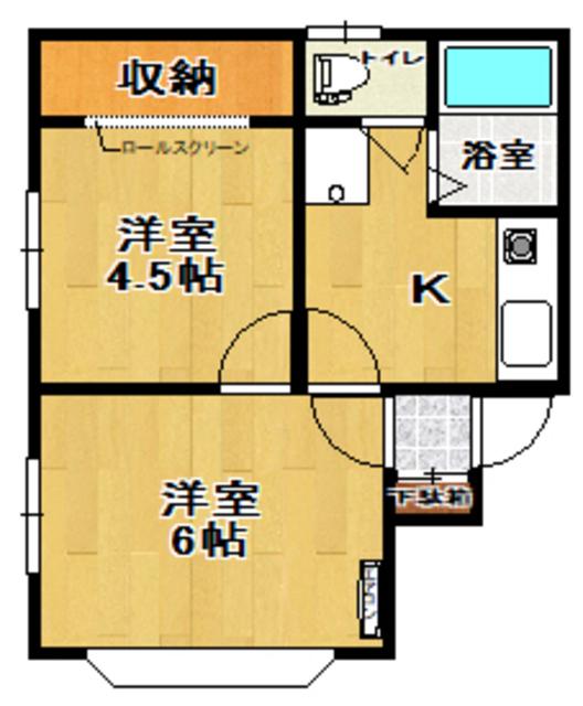 サンライト昭和(2K/2階)の間取り写真