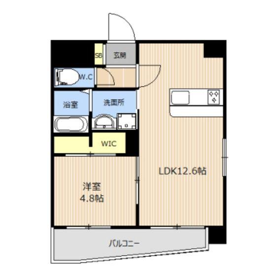 FRAISE本荘(1LDK/5階)の間取り写真