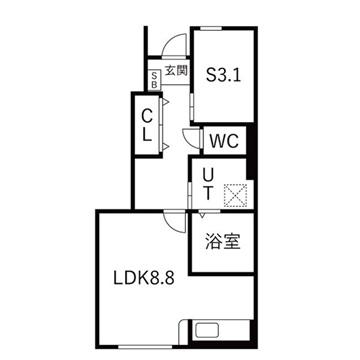 J.BREATH(1SK/1階)の間取り写真