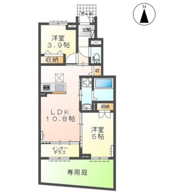 FIORE21(2LDK/1階)の間取り写真
