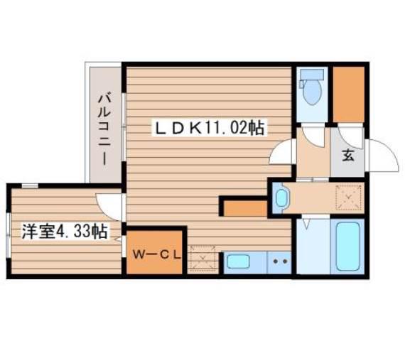 FERACHEVAL(1LDK/3階)の間取り写真
