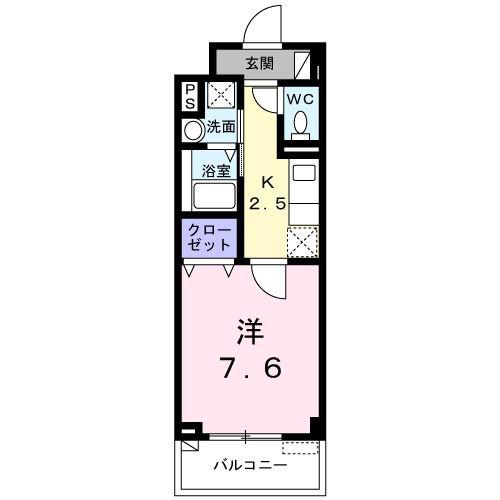サニーレジデンスII(1K/3階)の間取り写真
