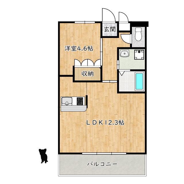 グレイスヴィラ(1LDK/1階)の間取り写真