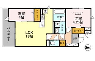 MEDUSELD(2LDK/3階)の間取り写真