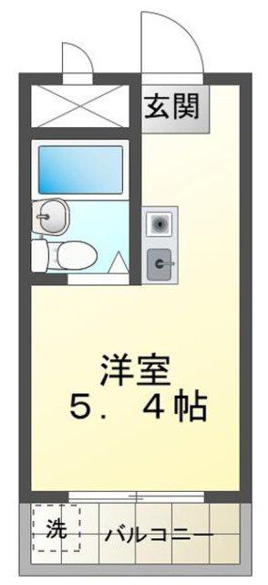 しらさぎメモリアル(1K/1階)の間取り写真