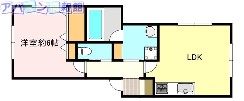 ぷちはいむめもるIII(1LDK/2階)の間取り写真