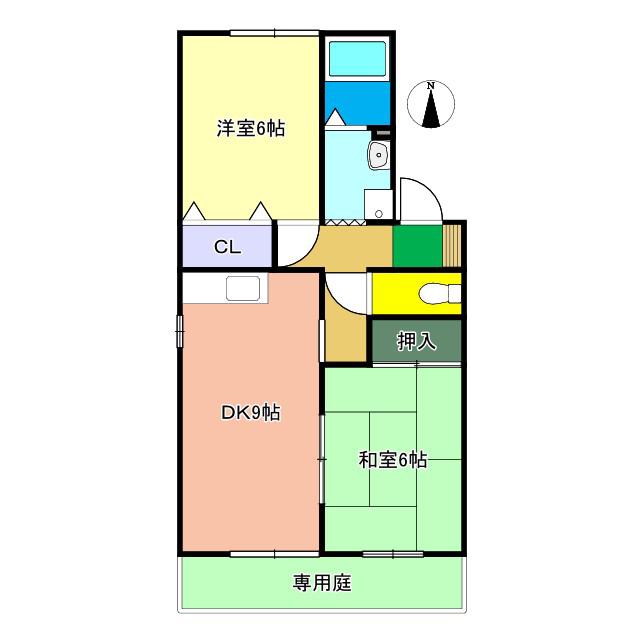スクールサイト(2LDK/1階)の間取り写真