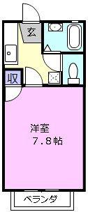 PADY COURT(1K/2階)の間取り写真