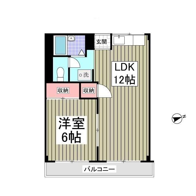EPOCH HOUSE銀嶺(1LDK/2階)の間取り写真