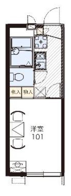 レオパレス陽光台(1K/2階)の間取り写真