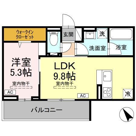 D-LUMINARE A(1LDK/2階)の間取り写真
