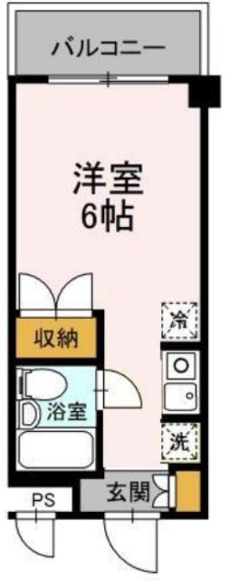 リッチマウント(ワンルーム/4階)の間取り写真