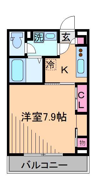 リブリ・HIYOSHI(1K/1階)の間取り写真