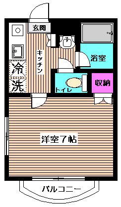K・VILLAGGIO(1K/2階)の間取り写真