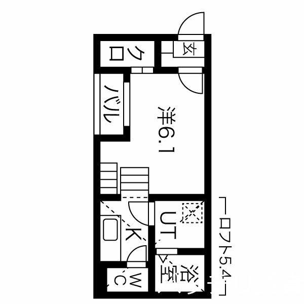 ネスト大曽根(1K/2階)の間取り写真