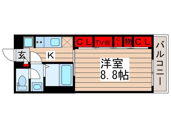 リブリ・K&K(1K/2階)の間取り写真