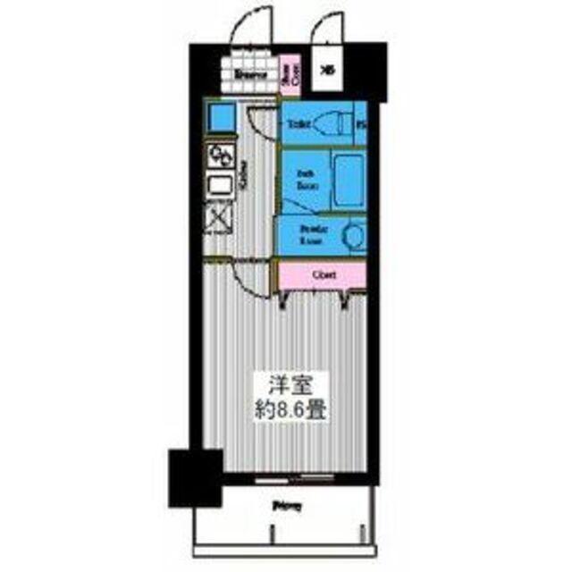 レジディア高岳(1K/6階)の間取り写真