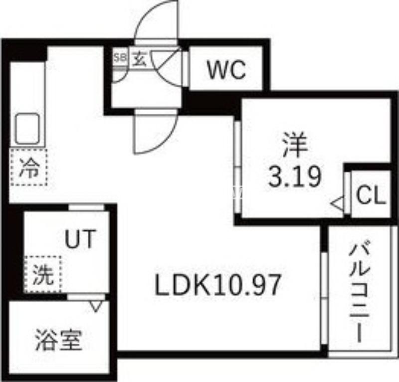 JACK NODAI(1LDK/2階)の間取り写真