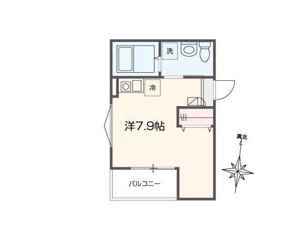 メルラス淵野辺6(ワンルーム/1階)の間取り写真