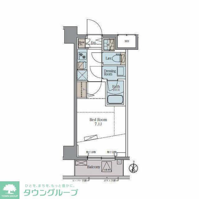 ラグゼナ戸田公園I(1K/5階)の間取り写真