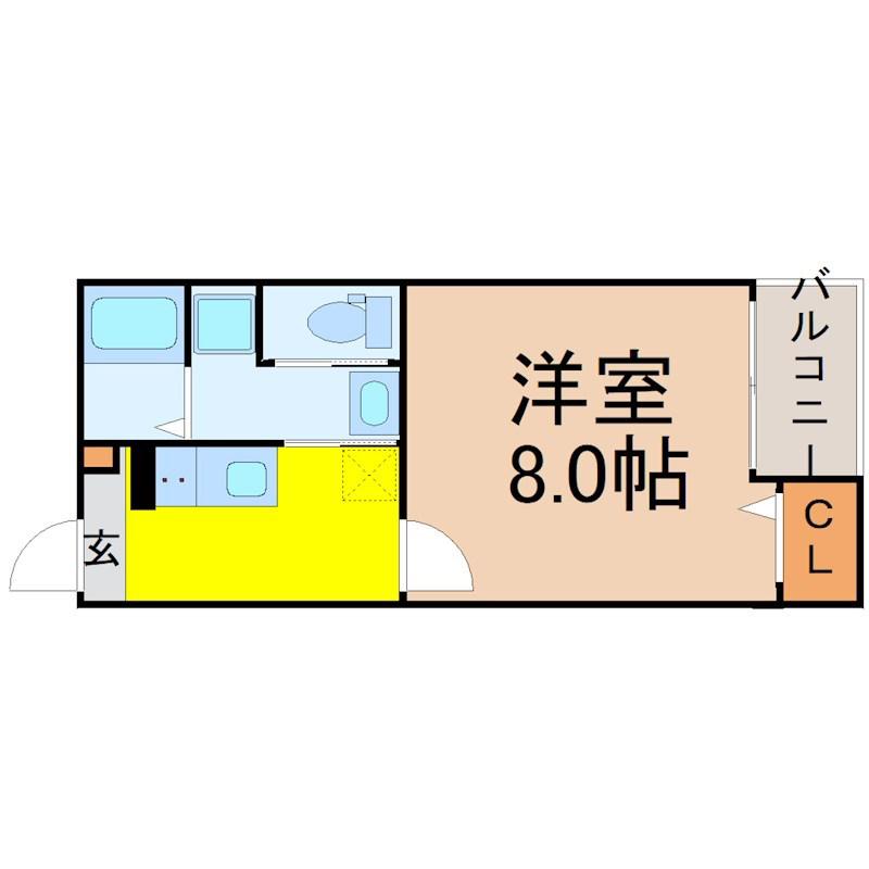 JACK ODAKAIV(1K/3階)の間取り写真