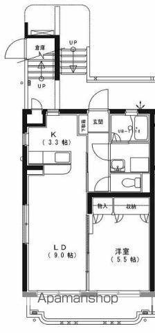 アンビシャス(1LDK/2階)の間取り写真