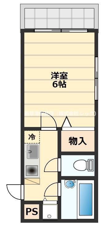 ステージハウス(1K/1階)の間取り写真