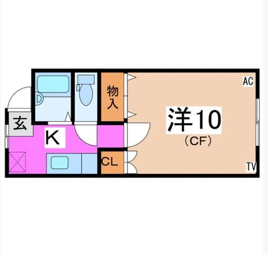 フレンディーKAZ(1K/1階)の間取り写真