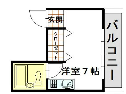 レ・アール(ワンルーム/3階)の間取り写真