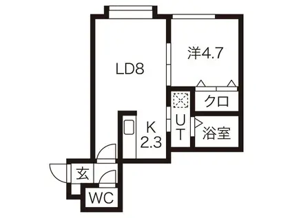 ハウスオブマーキスⅣ(1LDK/2階)の間取り写真