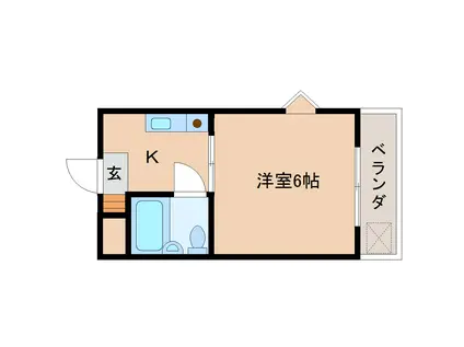 アイリスハイツ(1K/4階)の間取り写真